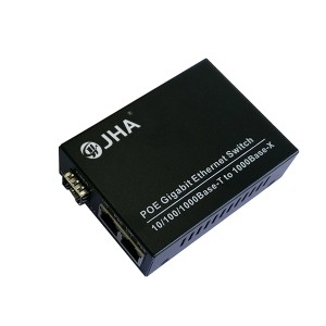 2*10/100/1000TX – 1*1000X SFP Slot | PoE Fiber Media Converter  JHA-GS12P
