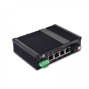 4 10/100TX PoE/PoE+ and 1 100FX | Unmanaged Industrial PoE Switch JHA-IF14HP