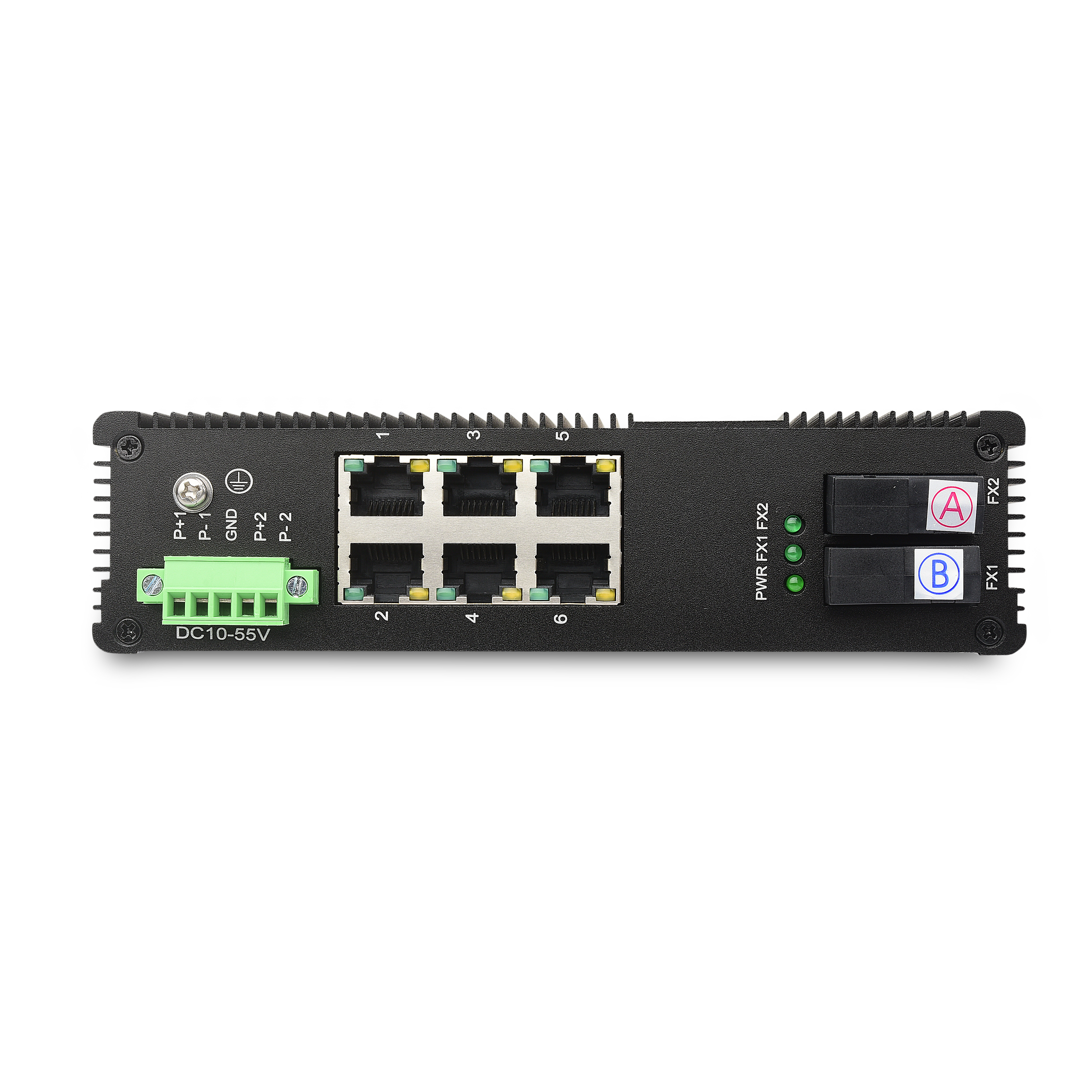 6 10/100TX and 2 100FX | Unmanaged Industrial Ethernet Switch JHA-IF26H Featured Image