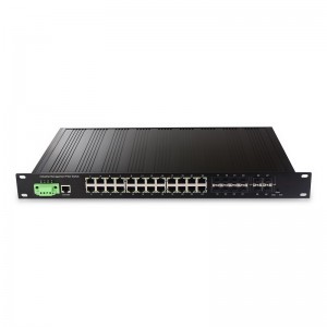 4 10G SFP+ Slot and 8 Combo Port and 16 10/100/1000TX | Managed Industrial Ethernet Switch JHA-MIW4GSC8016H
